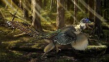 Meninė Zhenyuanlongo dinozauro vizualizacija