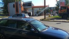 Netinkamai įrengta laikina pėsčiųjų perėja Verkių g.