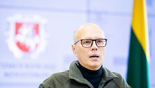 Agnės Bilotaitės bei Valstybės sienos apsaugos tarnybos vado Rustamo Liubajevo trumpa spaudos konferencija