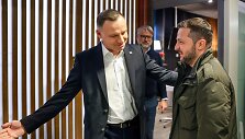 Ukrainos prezidentas V.Zelenskis ir Lenkijos lyderis A.Duda