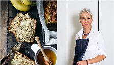 Nida Degutienė ir jos kepta bananų duona su var&scaron;ke