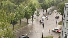 Alytuje liūtis skandina gatves