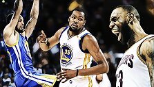 Stephenas Curry, Kevinas Durantas ir LeBronas Jamesas