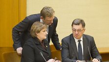 Loreta Graužinienė, &Scaron;arūnas Birutis ir Algirdas Butkevičius