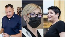 J.&Scaron;iugždinienė (viduryje) į ministeriją pakvietė D.Gudzinevičiūtę ir V.Alekną.
