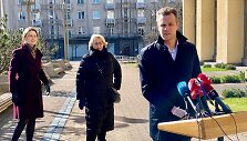 Opozicijos partijų lyderių spaudos konferencija