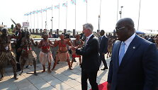 Karalius Philippe'as ir Kongo DR prezidentas Felixas Tshisekedi Kin&scaron;asos oro uoste