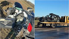 Kretingos rajone antradienio rytą po vilkiko susidūrimo &bdquo;Opel&ldquo; automobilis virto metalo krūva.