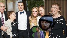 Baiba Skurstene-Serdiukė su &scaron;eima ir močiute Velta Skurstene