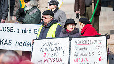 Mitingas, skirtas pensijų ir algų didinimui