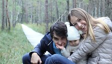 Indrė ir Paulius Skučai su dukra Elžbieta