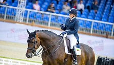 Justina Vanagaitė ir jos žirgas Nabab  &ndash;  pirmieji Lietuvos atstovai Europos dailiojo jojimo čempionate