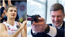 Gintarą Staniulį (de&scaron;inėje) stebina V.Kariniausko situacija. 