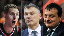 C.Bairstow, &Scaron;.Jasikevičius ir E.Atamanas