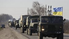 Ukrainos karinė technika netoli Krymo sienos