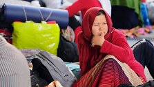 Migrantai Budape&scaron;to geležinkelio stotyje