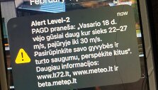 Gyventojai įspėjami, kad &scaron;e&scaron;tadienį gali sustiprėti vėjas pajūryje. 