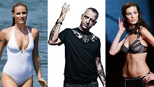 Eroso Ramazzotti gyvenimo moterys Michelle Hunziker (kairėje) ir Marica Pellegrinelli