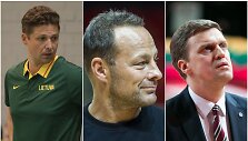 R.Jarutis (viduryje) teigė, kad &bdquo;Rytas&ldquo; tikisi pratęsti sutartį su D.Adoamčiu (de&scaron;inėje), o gandai dėl D.Kairio yra &bdquo;antis&ldquo;.