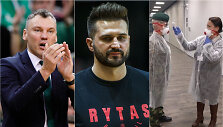 &Scaron;.Jasikevičius, L.Kleiza ir spec. patikra oro uoste