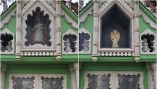 Jedžiotų koplyčia prie&scaron; ir po vagystės: Jėzaus skulptūrą pakeitė menkavertė angelo skulptūrėlė. 