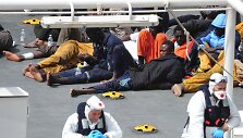 I&scaron;gelbėti migrantai Italijoje