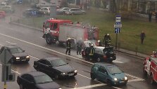 Panevėžio centre degė &bdquo;Audi&ldquo;