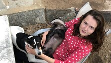 Austėja Keraitytė-Neimanė ir jos globoti gyvūnai