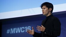 Telegram įkūrėjas Pavel Durov kalba Barselonoje. / Albert Gea / REUTERS