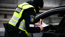 Kontrolės postas kelyje Kaunas - Vilnius