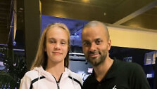 Justė Jocytė ir Tony Parkeris