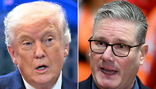 Donaldas Trumpas, Keiras Starmeris / AFP