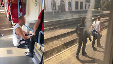 Konflikti&scaron;kas traukinio keleivis