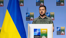 Volodymyro Zelenskio spaudos konferencija NATO vir&scaron;ūnių susitikime Vilniuje
