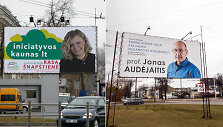 J.Audėjaičio ir R.&Scaron;nap&scaron;tienės reklaminiai stendai