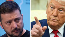 Volodymyras Zelenskis ir Donaldas Trumpas