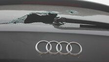 Apgadintas &bdquo;Audi&ldquo; automobilis