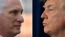Miguelis Diazas-Canelis ir Donaldas Trumpas / MAXIM SHEMETOV JIM WATSON / AFP