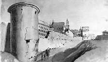 Pie&scaron;inys i&scaron; P.Smuglevičiaus "Vilniaus vaizdų albumo" XVIII a.