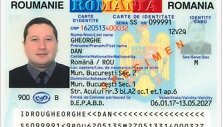 Rumuni&scaron;kos tapatybės kortelės pavyzdys
