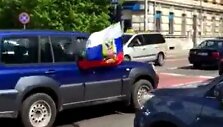 Pilnas miestas Rusijos vėliavų