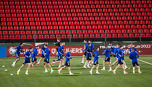 &Scaron;iaurės Airijos futbolo rinktinės treniruotė