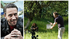 Ola Rapace ir kadras i&scaron; filmavimo aik&scaron;telės