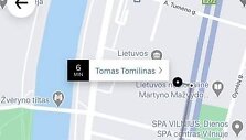 Pavėžėjimo programėlės vaizdas