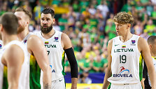Jonas Valančiūnas ir Mindaugas Kuzminskas