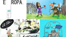 V.Mazuronio inicijuoto karikatūrų konkurso pie&scaron;iniai