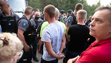 Gyventojų susirėmimas su policijos pareigūnais prie Rūdninkų poligono