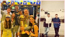 Tomas Balčėtis ir Martynas Pocius &scaron;venčia NBA čempionų titulą su artimaisiais ir komandos žvaigžde N.Jokičiumi. 15min primena, kad dviejų vilniečių kelias prasidėjo nuo pat vaikystės.