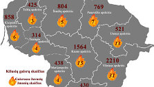 Gaisrų statistikos &scaron;alyje duomenys