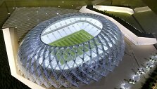 Vieno i&scaron; 2022 metų pasaulio futbolo čempionato Katare stadionų modelis.